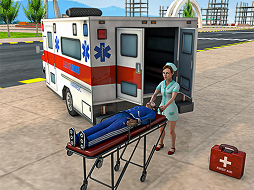 Screenshot of Ambulance Rescue Hospital Game available on Those Nights At Fredbears