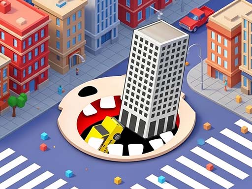 Screenshot of Black Hole io 3D Game available on Those Nights At Fredbears